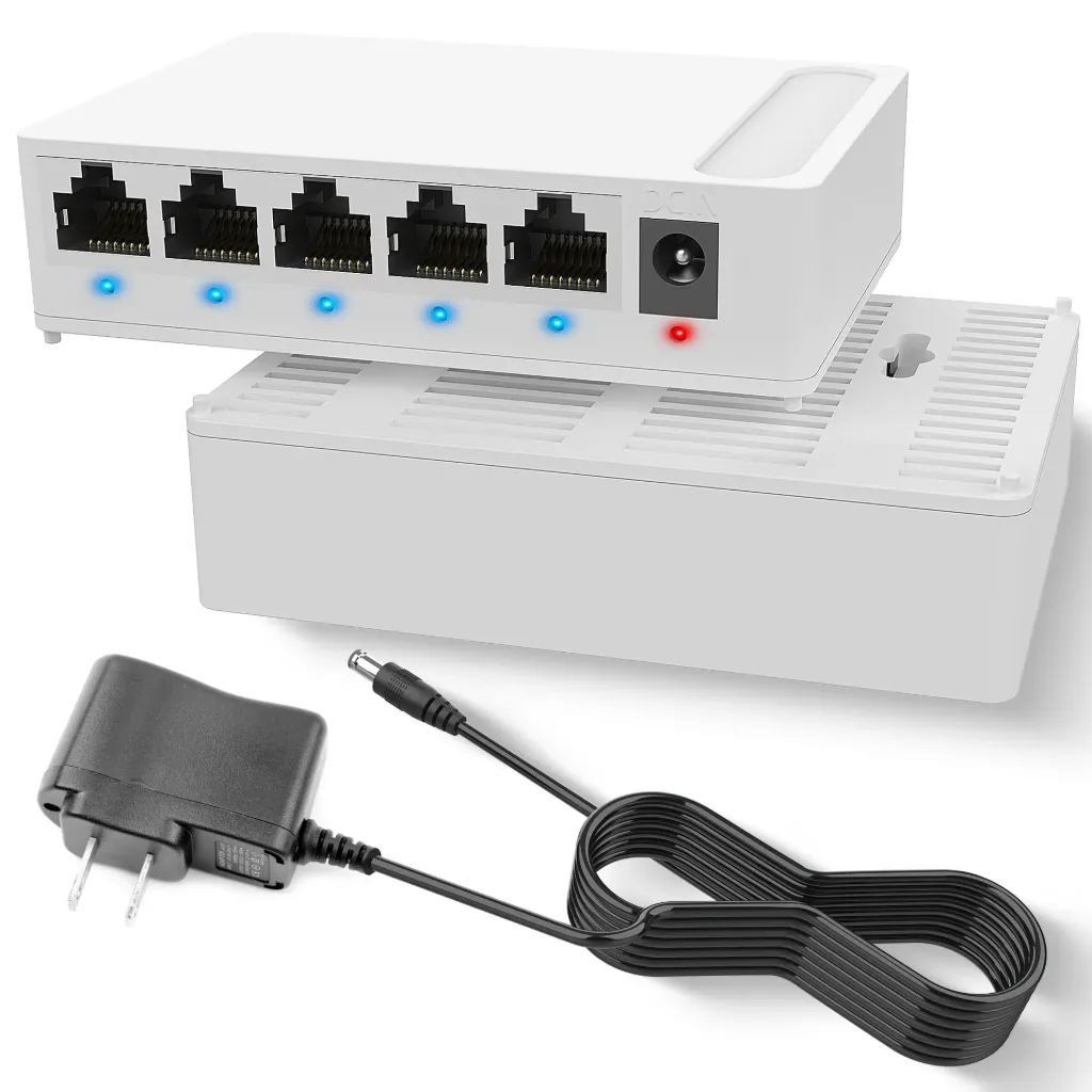 Gigabit Switch 10/100/1000M Home Network Hub With Power Adapter