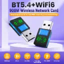 WiFi 6 + Bluetooth 5.4 AX900 USB Adapter