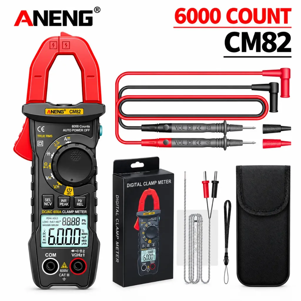 ANENG CM82 Clamp Gauge True Effective Value 600A AC/DC 600V AC/DC Voltage NCV Electrician's Special Meter