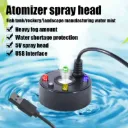USB Mist Maker 4 Color LED Lights Water Fountain Pond Fog Machine Atomizer Air Humidifier