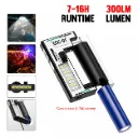Dual-Light Rechargeable Emergency Lamp 21700 3000mAh Super Bright LED COB Portable EDC Work Light 6 Modes Digital Display