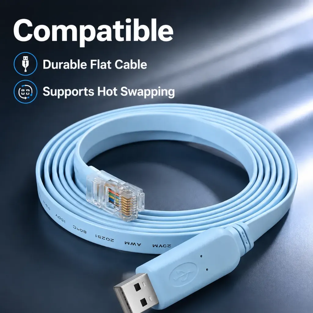 USB to RJ45 Console Cable – Network Debug Cable