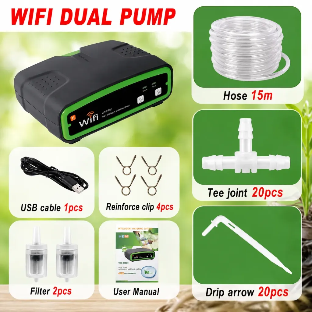WiFi Smart Automatic Plant Watering System – Dual Pump
