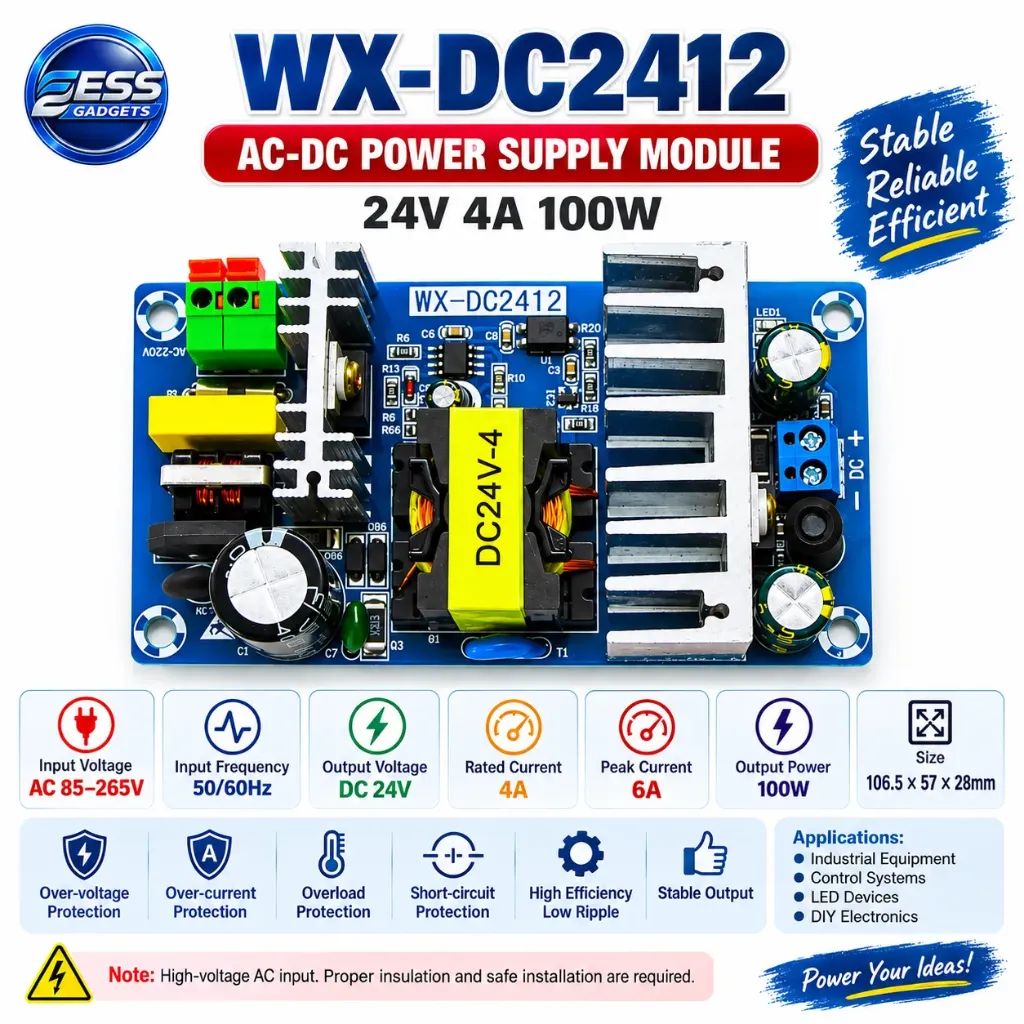 AC 85-265V to DC 24V 4A-6A 100W Power Module Power Supply Board Stable High Power Switching Transformer