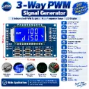 3 channel PWM pulse frequency duty cycle adjustable module square wave rectangular wave signal generator