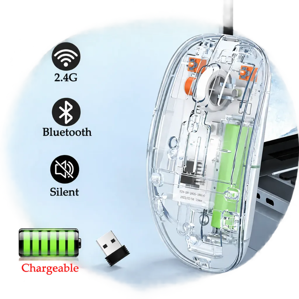 2.4G + Bluetooth Dual-Mode Rechargeable Wireless Mouse
