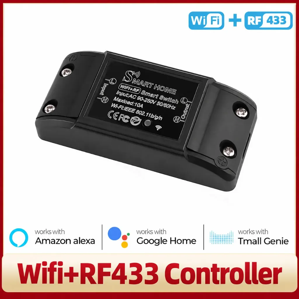 Tuya / Smart Life WiFi Smart Switch With RF 433MHz 10A
