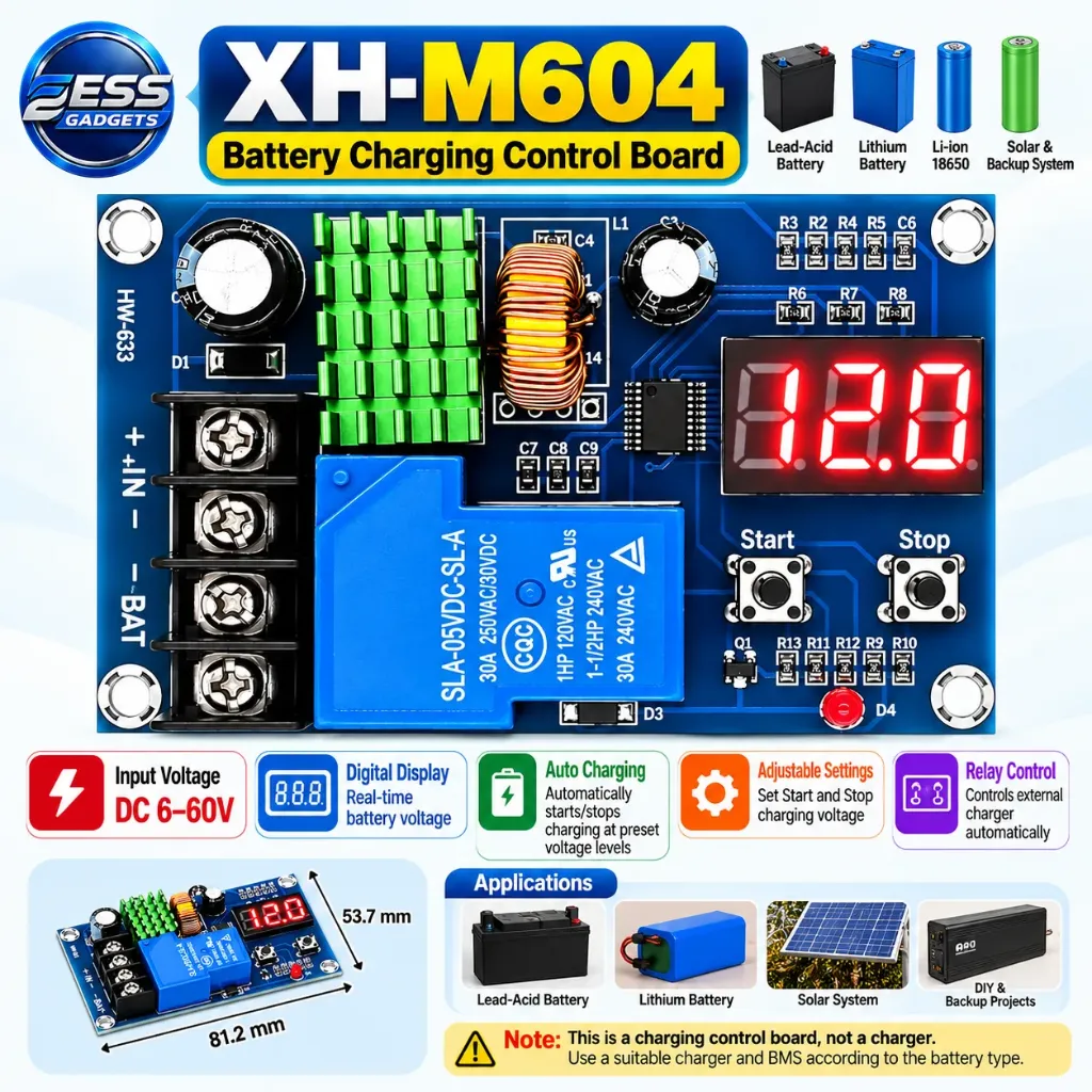 XH-M604 DC 6-60V lithium battery charging control module battery charging control protection switch