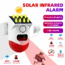 Wireless RF433 outdoor solar light alarm human body induction infrared sound and light alarm