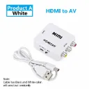 HDMI-compatible TO AV RCA CVSB L/R Video 1080P Scaler Adapter Converter Box HD Video Composite Adapter Support NTSC PAL Output