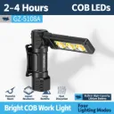 Smiling Shark COB Flashlight Super Bright Magnetic Work Light 180° Flip Foldable Headlight 4Modes Type-C Rechargeable GZ5108