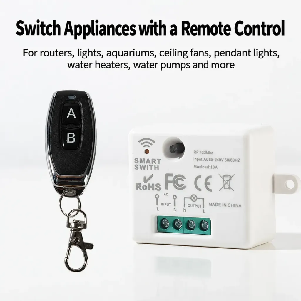 AC 220V 10A RF Wireless Remote Control Switch