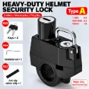 Motorcycle Helmets Security Lock Tamper-Proof Anti-Theft Lock For Motorbike Scooter Street Bike Secures Helmets