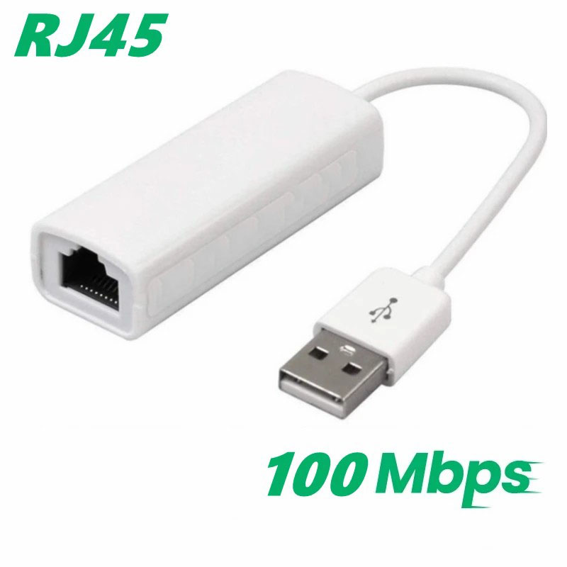 USB 2.0/ Type-C to Network Card LAN Adapter Ethernet RJ45 10/100Mbps Internet Cable Adapter (USB2.0)
