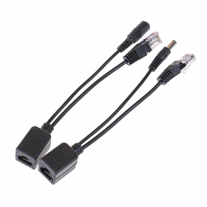 Passive POE Converter Power Cord RJ-45 Network Interface Adapter Cable DC 12v USB Power Splitter Internet Connection Cable For Ip Camera