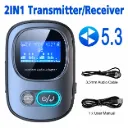 Bluetooth-compatible5.3 Audio Receiver Adapter Wireless Stereo Music Adapter Support TF Card Play with LCD Screen