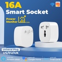 Tuya smart WIFI socket universal plug metering remote control switch APP timing