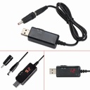 USB to DC5.5/3.5mm router optical modem boost cable 5V booster to 9V12V charging cable with led display