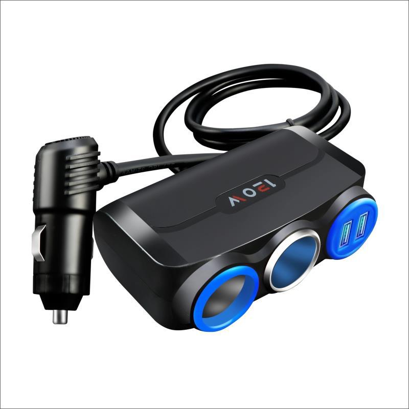 Dual USB charging plug Splitter 12-24v Universal 120w Smart Outlet Car Power Adapter