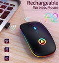 A2 Slim 2.4G Wireless Mouse Quiet Silent Ergonomic Mouse USB Rechargeable Optical Computer Mice