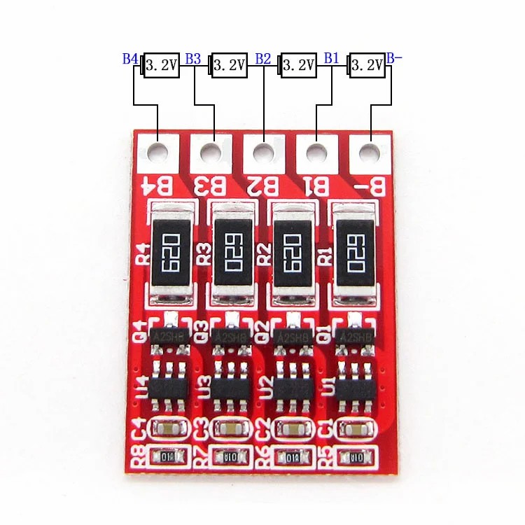 4 Series 3.2V Lithium iron Phosphate Battery Balance Board 3.6V Lithium iron Phosphate Balance Function Board Charge Balance
