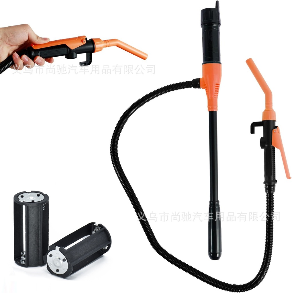 Liquid Transfer Pump Battery Powered Fuel Transfer Pump with Flow Control Nozzle 2.4 Gallons Portable Fuel Transfer Pump