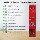 Tuya Wifi Intelligent Circuit Breaker 63A Metering Automatic Reclosing Switch Timer APP Control