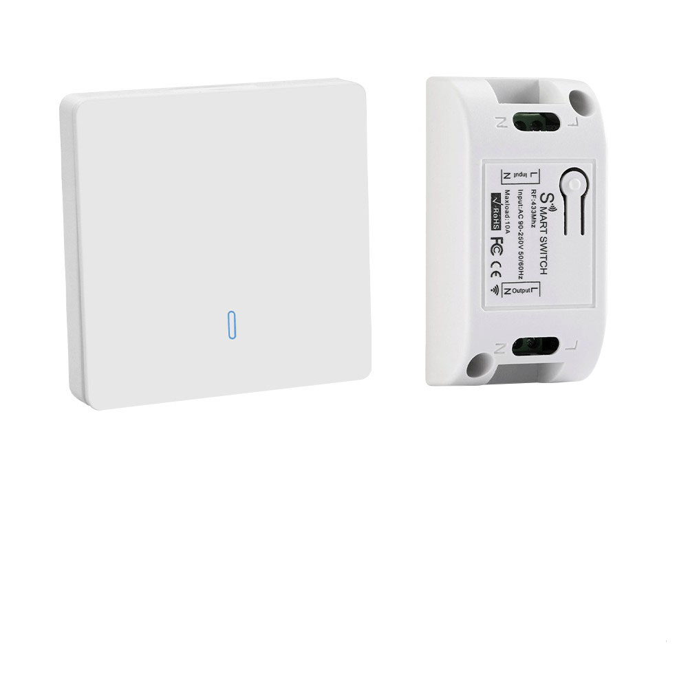 433Mhz Smart Light Switch Push Button Switch Universal Wireless Remote Control AC90~250V 10A 1CH Relay controller
