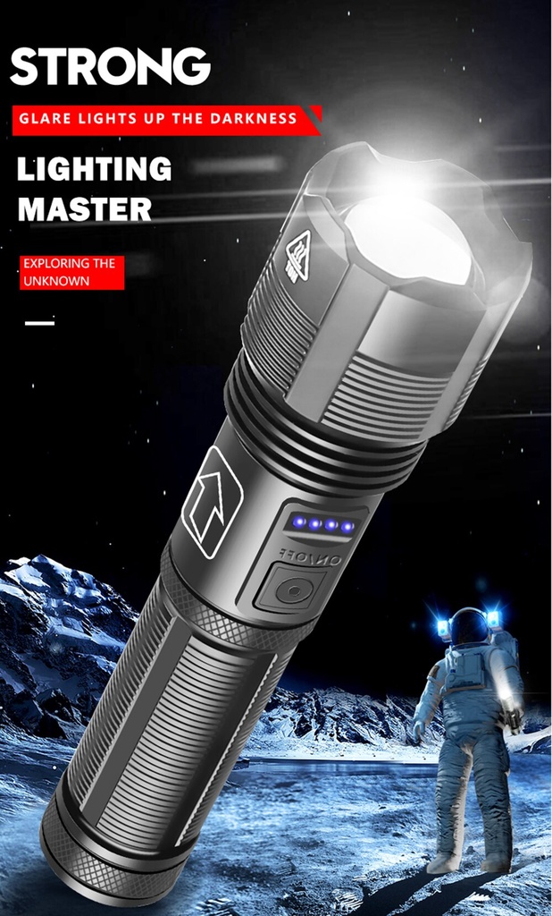 XHP50 18650 Rechargeable LED Flashlight With COB (XHP50)
