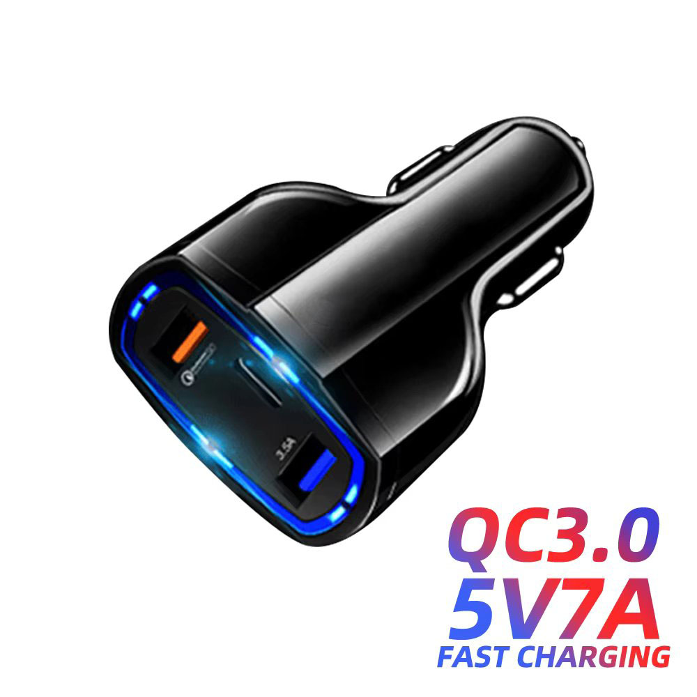 35W PD Quick Charge 3.0 QC 3.0 Type C Dual USB Port Fast Charger Car Phone Charging Adapter