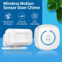 Wireless Motion Sensor Detector Alarm Home Security Alarm Store Ring Door Entry Doorbell Alert