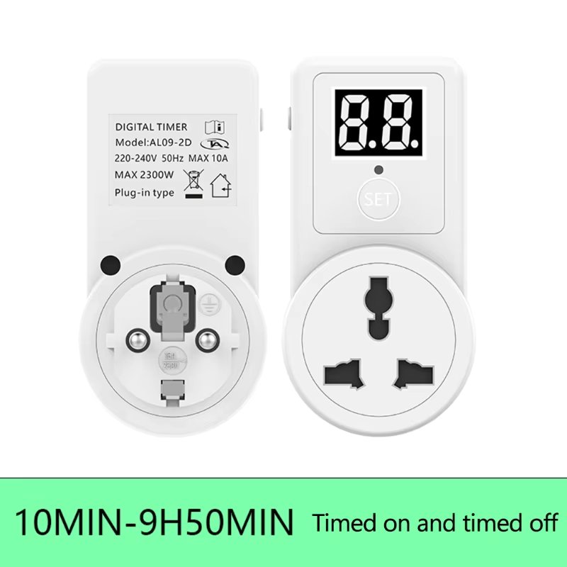 Multi-purpose timer socket 220V 10A 1 digit 2 digit timing socket AL09-2D