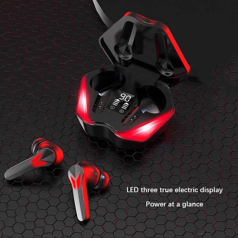J13 TWS Wireless Bluetooth Game Earphones Digital Display Low-latency In-ear Noise-reduction Headphones E-Sports Earbud with Mic
