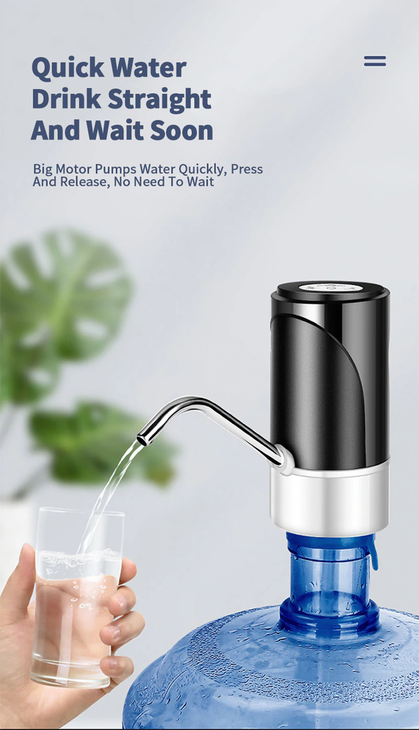 Touch Automatic Pump for Water Bottle Electric Drinking Portable Water Pump Dispenser USB Charge Water Dispenser
