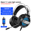 MC Q9 Gaming Headset 7.1 channel Wired Gaming Headset with 360° Noise Reduction Microphone Colorful Breathing Light Headphone