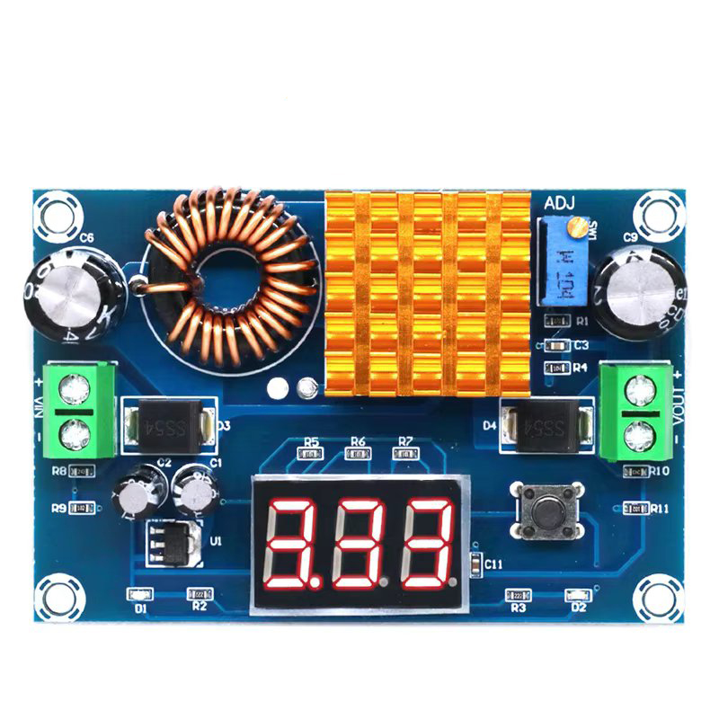 XH-M411 DC 4V-35V to DC 5V-45V Step Up Boost Module Digital Voltmeter Boost Converter Board 5A Power Adjustable