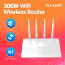 PIX-LINK WR21Q WIFI Router Range Repeater 802.11 b/g/n 2.4G 300Mbps 4 Antennas Wireless-N Routers WISP AP Mode