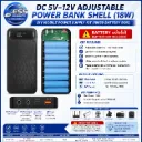 DC5/6/7/8/9/10/11/12V adjustable voltage mobile power supply kit power bank shell 18650 battery box (ESS Gadgets)