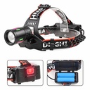 Long-range headlight USB charging 2x18650 battery outdoor lighting LED headlight