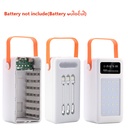DIY 35 Slot Large Capacity 18650 Power Bank 22.5W Battery Power Case with LED Flashlight Function No Batteries (ESS Gadgets)