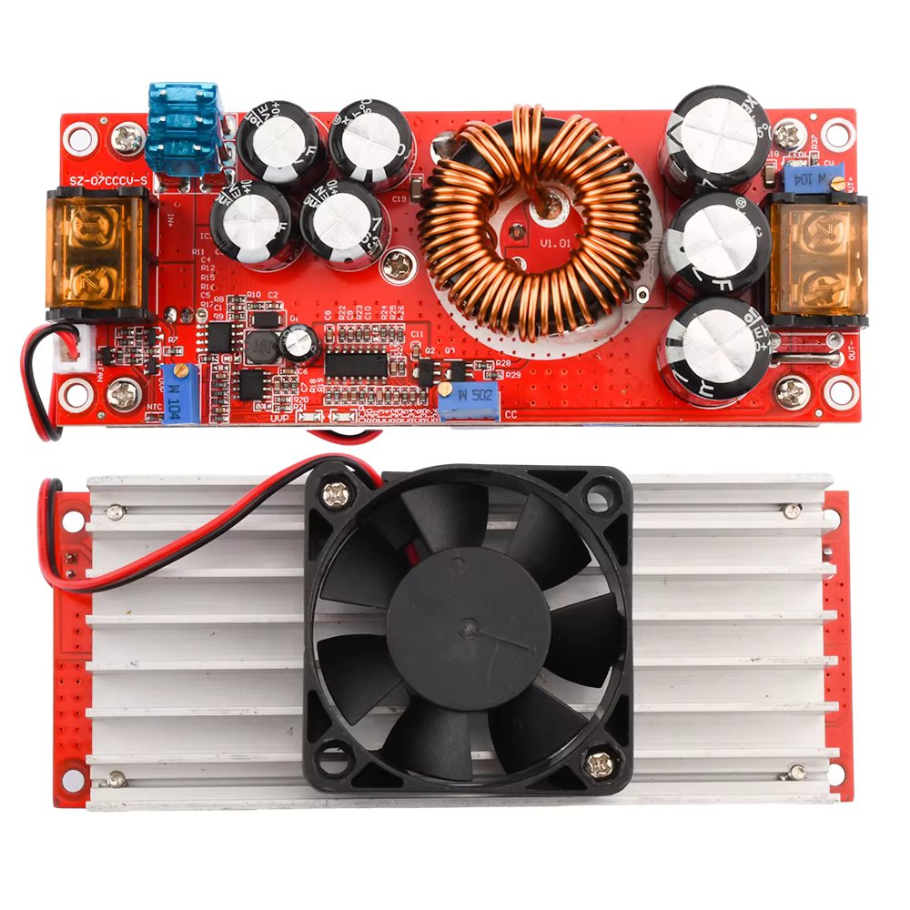 1800W 40A DC-DC Boost Converter Step Up Power Supply Module 10-60V To 12-90V Adjustable Voltage Charger