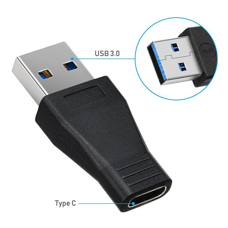 USB 3.0 Type A Male to USB 3.0 Type C Female Connector Converter Adapter
