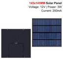 12V 250mA 3W solar panel 145*145MM DIY solar panel