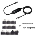 Adjustable Voltages USB C To DC5525 Charging Cable PD65W 34 Conversion Heads