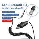 Bluetooth 5.4 Car Audio Adapter 3.5MM AUX Wireless Music Receiver With Mic Hands-free U-Disk Play