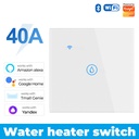 Tuya Wifi Boiler Smart Switch 40A 8000W High Power Water Heater Switches EU/US Standard Luxuray Glass Touch Timer Voice Control