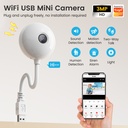 Tuya Wifi USB Mini Camera 3MP Advanced Security Camera With Motion Detection And Two-Way Audio HD Camera