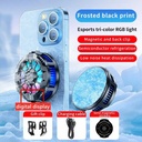 X106 Magnetic & Back Clip Phone Cooling Fan Radiator with Digital Display 3 Speeds Adjustable RGB Phone Cooler