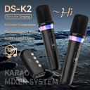 DS-K2 Karaoke Companion Bluetooth Wireless Moving-Coil Microphone With RGB Light KTV DSP Mixer System