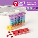 7 days a week / 28 grids a week portable drawer moisture-proof plastic medicine box